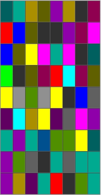 Текстовый квест Пример таблицы с разноцветными ячейками